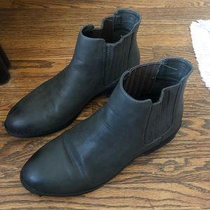 Dark grey ankle booties